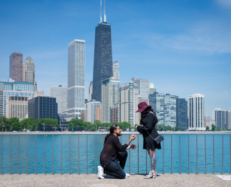 Proposal at Milton Olive Park Chicago