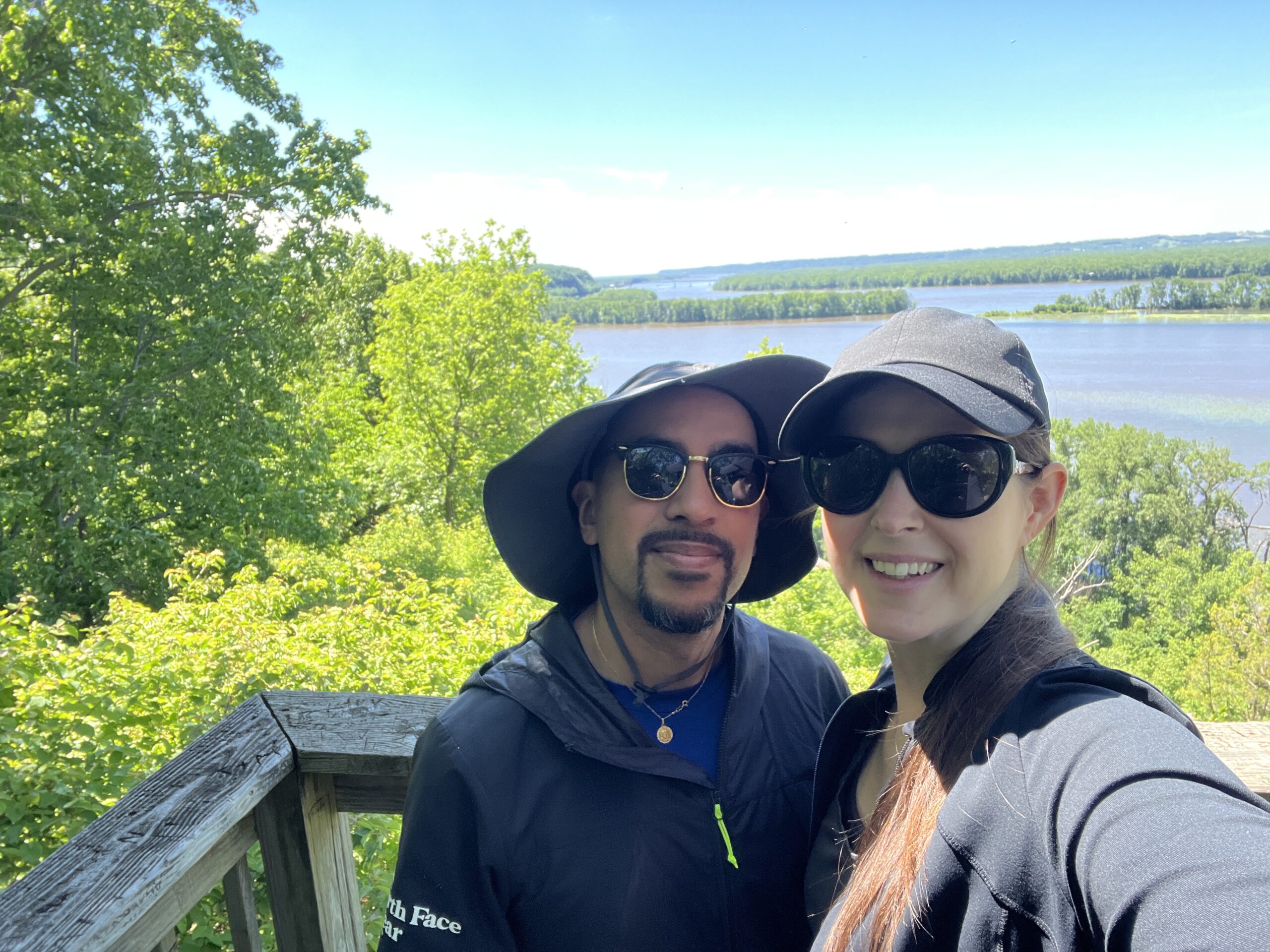 The Prestige's Photo Co. hiking along the Mississippi River